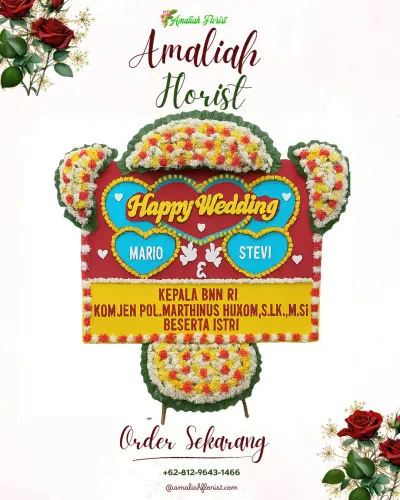 Karangan Papan Bunga Pernikahan di Nagri Tengah